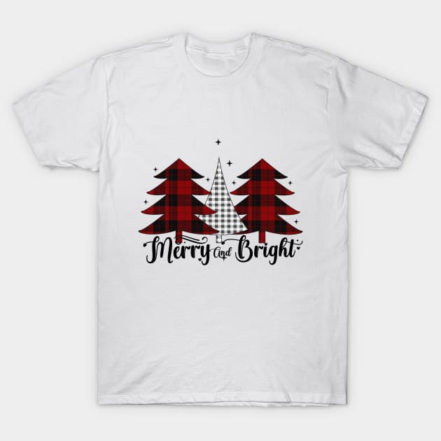 Merry and Bright T-Shirt by TextureMerch